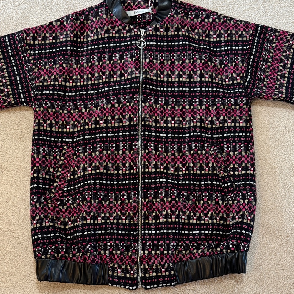 Black and Pink Patterned Jacket